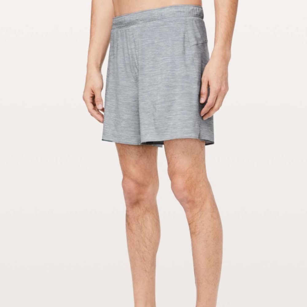 Lululemon Surge Short *6" in Heather Allover Sea Salt Light Cast sz S